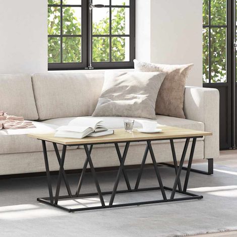 Couchtisch Sonoma-Eiche 100 x 50 x 40 cm Sperrholz und Metall