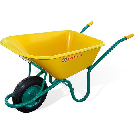 THECA carretilla obra nylon pl. 100l rueda neumatica , Carretilla obra con bandeja de 100L de capacidad. Su diseño permite un vaciado controlado del material. Ideal para la constru (1/6)
