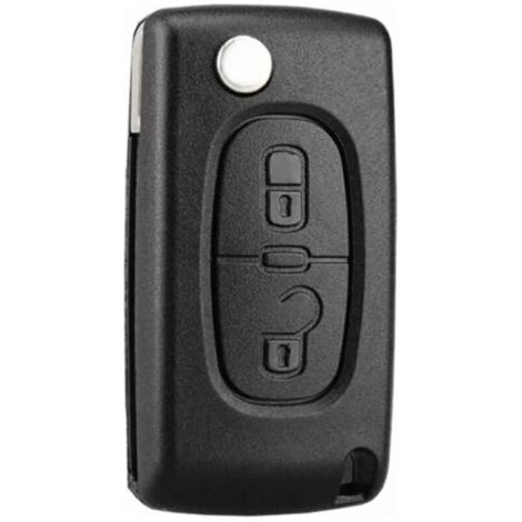Coque clé à rabat pliable 2 boutons CE0536 pour Peugeot 207 307 308 407 408 3008 5008 – Remplace un boitier cassé – Circuit non inclus (1/4)