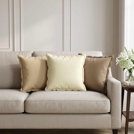 vidaXL Federa 6 pz HOUTEN Beige 35 x 35 cm Poliestere