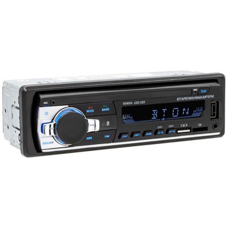 Autoradio avec kit Mains Libres Bluetooth, Lecteur USB/TF/MP3, Radio FM avec Télécommande au Volant,Fonction de Chargement Rapide,Adaptateur d'antenne,Radio Universelle 1 DIN 60 W4 (1/5)