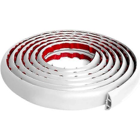 Cache-câbles de sol auto-adhésif, protection de câble d'alimentation, blanc, pour une gestion optimale des câbles au sol (3 m). (1/5)