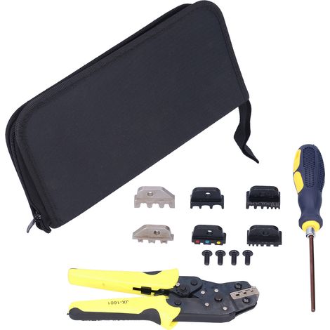 Kit de pince à sertir 4 en 1, pince à sertir et à dénuder multifonctionnelle, pour un gain de temps et d'effort. (1/5)