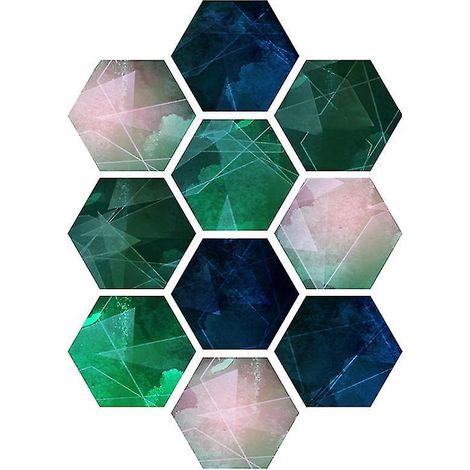 10 autocollants hexagonaux pour carrelage (1/3)