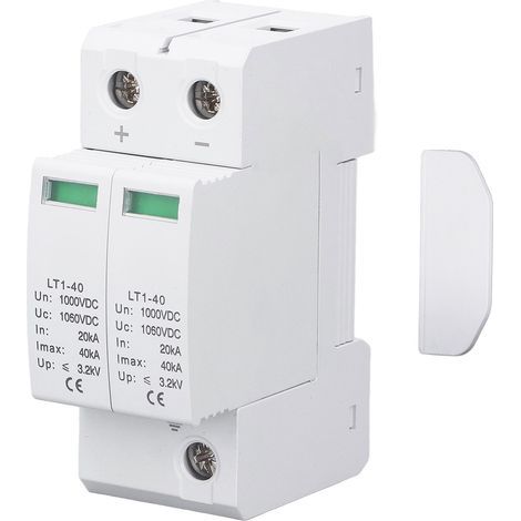 Dispositif de Protection Contre Les Surtensions Pv Protector 35Mm Dc1000V 2P 1000V Ipga Sockets (1/5)
