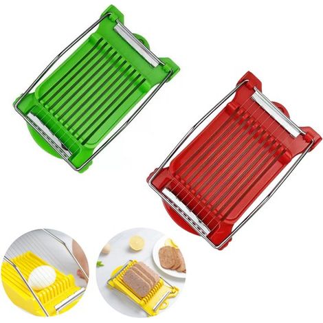 Cortador de alimentos multifuncional de acero inoxidable: apto para carne, queso, kiwis, fresas, plátanos, huevos duros y más (1/5)