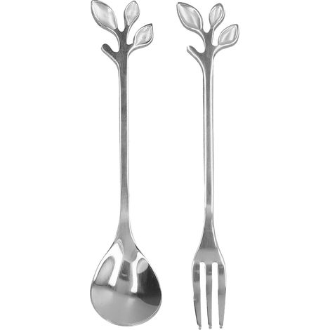 Cuillère Mélangeuse en Acier Inoxydable, Cuillère Fourchette Spork pour Café, Dessert et Sucre, Polie Argentée (1/5)