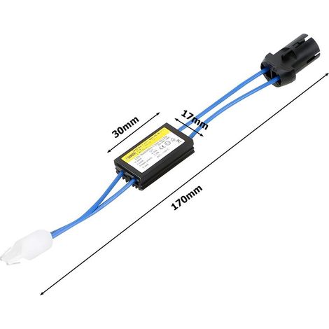 2 Pièces Led Décodeur, Décodeur LED Phare Décodeur, LED Anti Erreur Canbus Résistance, Canbus Puissant Amélioré Anti Hyper Flash, Résistances Annulateur D'Avertissement Annulateur Condensateur (1/5)