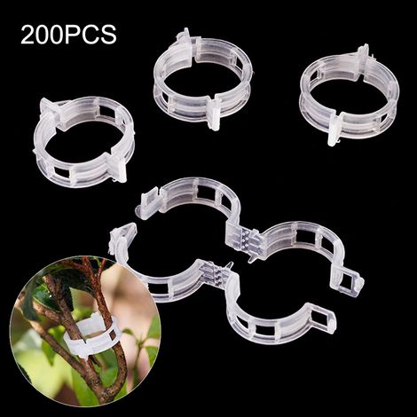 Clips de soporte para plantas - 200 unidades - Plástico de alta calidad resistente a la intemperie - Diseño hueco para ventilación (1/5)