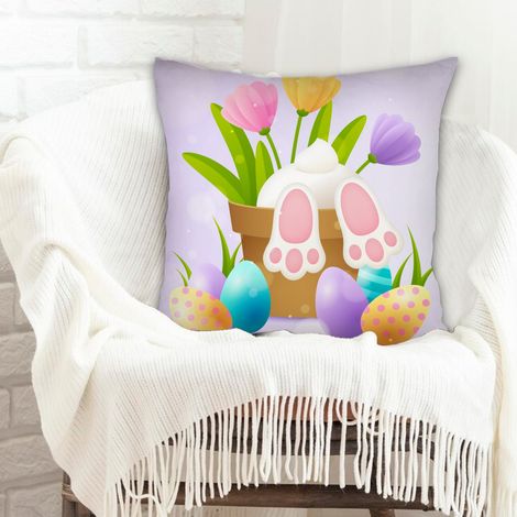 Housses de coussin décoratives cachée zippée pour décoration de Pâques pour la maison et la chambre