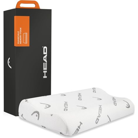 Oreiller Ergonomique Cervical Doux à Double Onde, Oreiller Memoire Forme avec Traitement Circulation, Coussin Memoire Forme avec Taie Lavable Anti Acarien 40x70, Blanc (1/5)