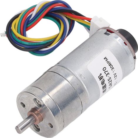 Moteur à engrenages 12V 130tr/min engrenage métallique fort couple alliage aluminium composant électronique pour imprimante robot (1/5)