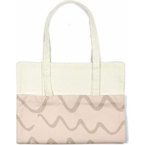 Sac Shopping - Toile De Coton - 34x40 Cm - Anses Longues 30 Cm - Réutilisable - 1 Pièce (1/4)
