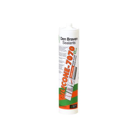 Mastic silicone neutre alcoxy 7070 Plus – Blanc – 300ml – Pour joints de dilatation et vitrages – Résistance -40°C à +120°C – Den Braven - SI7070P1306ZW25