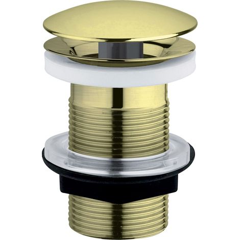 Edouard Rousseau Piletta per lavabo con scarico Libra, diametro 63 mm, certificato NF, senza trop Plein, Standard, finitura in ottone spazzolato (1/3)
