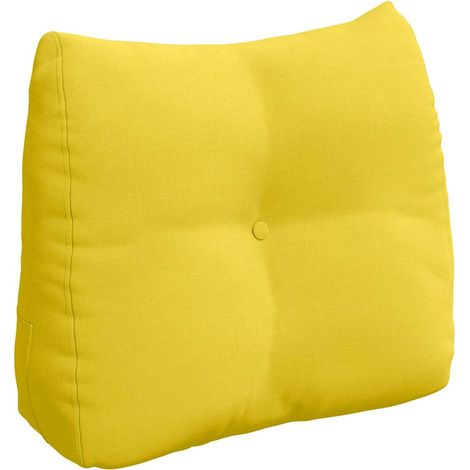Coussin de Dos Jaune clair 60 x 24 x 50 cm tissu