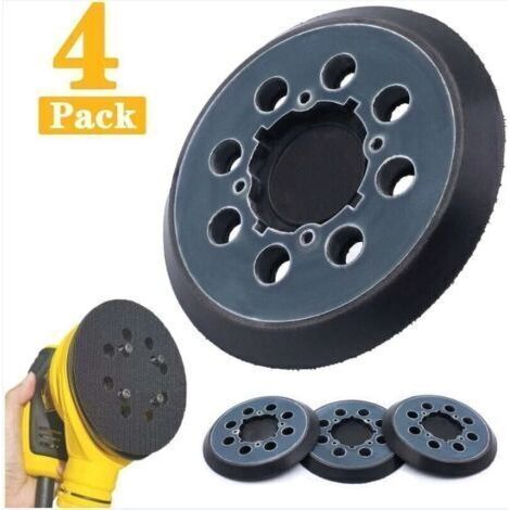 Lot de 4 Patins de ponçage 8 trous pour ponceuse orbitale DWE6423、DWE6421、DCW210B 125 mm