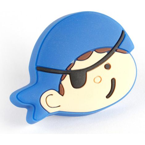 Pomo para Mueble  Estilo Infantil Juvenil  Fabricado en PVC-ZAMAK  Acabado en Azul  Medidas 533925 mm  Sistema de Fijación  Incluye Tornillos M4  2 Unidades -