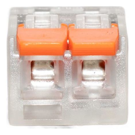 Connecteur rapide universel - câble 2 x 0,14-4 mm² - borne bipolaire - connexion 450 V (1/4)