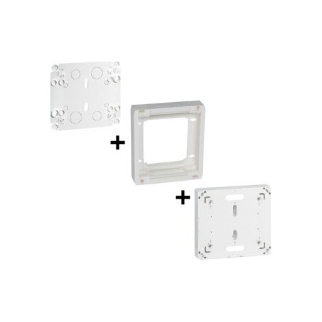 Legrand - Platine pour Disjoncteur branchement EDF + Ru00e9hausse + Plaque de Fond Isolant - Ru00e9f. : 401191+401193+401380 (1/5)