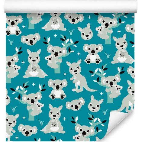 Papel pintado de animales y árboles para salón y dormitorio, 50x1000 cm. (1/5)