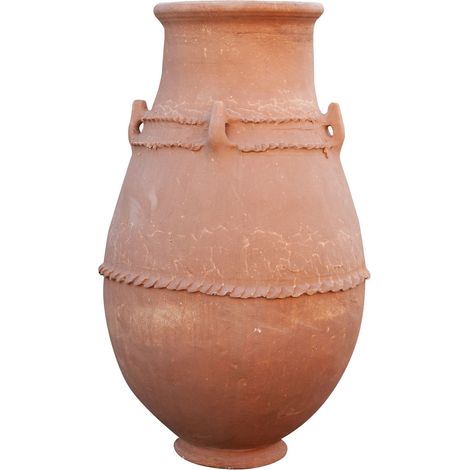 Amphora with traditional terracotta handles from the Sahara desert