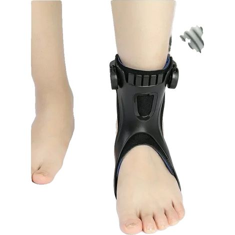 Ortesis para pie caído, soporte de tobillo, ajuste cómodo y regulable, pie izquierdo normal, XL (27-39,7 cm). (1/2)