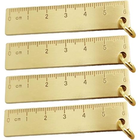FABULETTA - Lot de 4 règles en laiton 6 cm, petit bord (1/5)