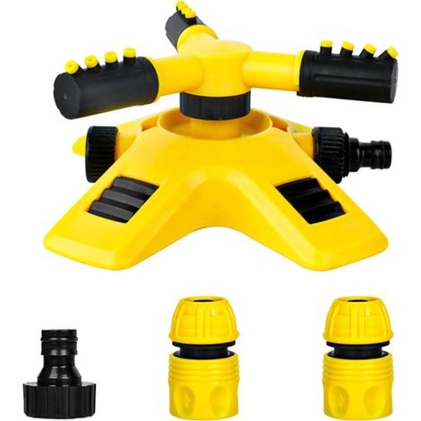Automatischer Gartensprenger mit 360°-Drehfunktion, drei verstellbaren Armen, 1/2-Zoll-Schlauchanschluss und Tandemanschluss (1/5)