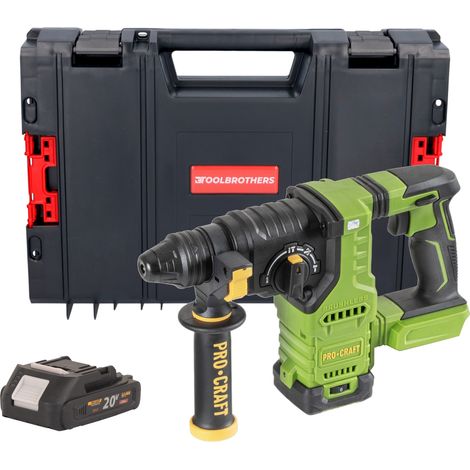 Martello perforatore a batteria Procraft PHA30bb 20 V 2,8 J SDS plus Brushless + 1x batteria 2,0 Ah + valigetta RHINO - senza caricabatteria (1/5)