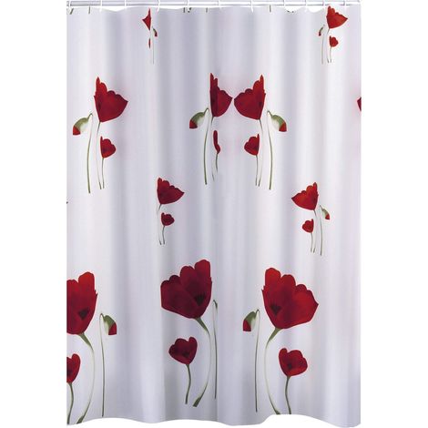 Ridder 478000-350 Tenda per Doccia Papavero in Tessuto 180x200 cm (1/5)