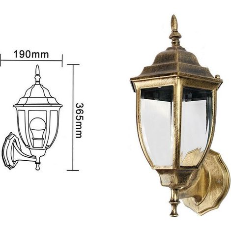 Lanterna Da Giardino Lampada A Parete Muro Applique Per Esterno Stile Antico