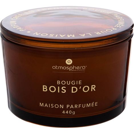 Bougie parfumée 440 g Glowy bois d'or - Atmosphera créateur d'intérieur (1/3)