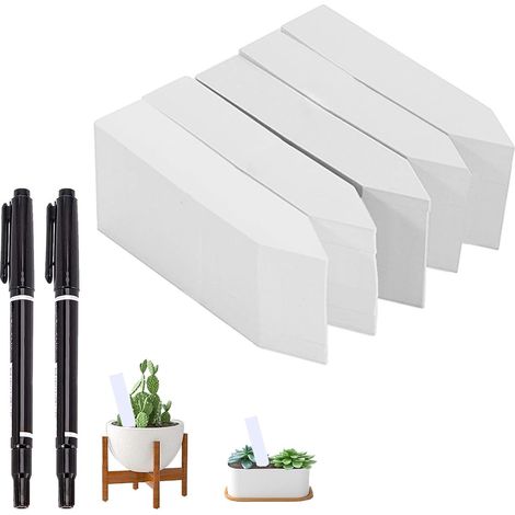 Lot de 400 étiquettes pour plantes avec tuteurs blanches pour jardin extérieur potager arbres serre fleurs et semis pour marquer et identifier les plantations (1/5)