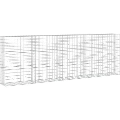 vidaXL Gabione con Filo da 5 mm e Rete da 10x10 cm 450x50x150 cm
