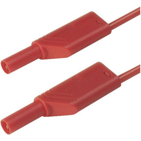SKS Hirschmann MLS WS 50/1 Cable de medida rojo 0.50 m