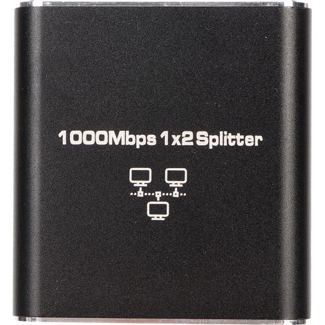 Répartiteur Ethernet RJ45, 1 port vers 2 ports, en alliage d'aluminium, commutateur réseau Gigabit 1000 Mbps
