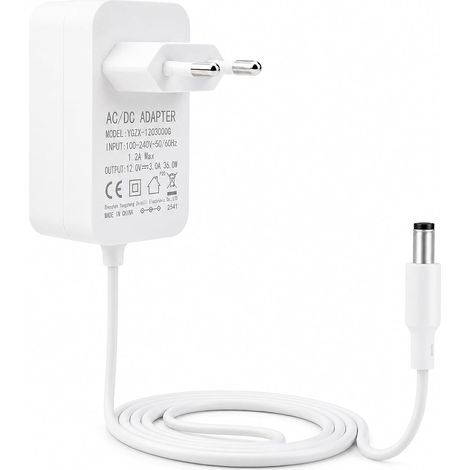 Adaptateur Secteur 12V 2A AC/DC, Alimentation 24W Prise EU Blanche (1/5)