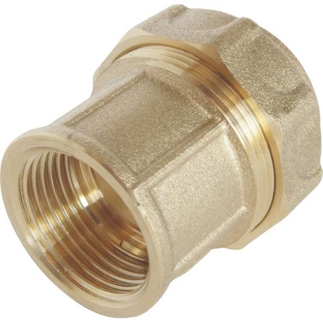 SOMATHERM PER VOI - femmina in ottone Raccordo dritto per D32 tubo in PE - F26 / 34 - bloccaggio esterno