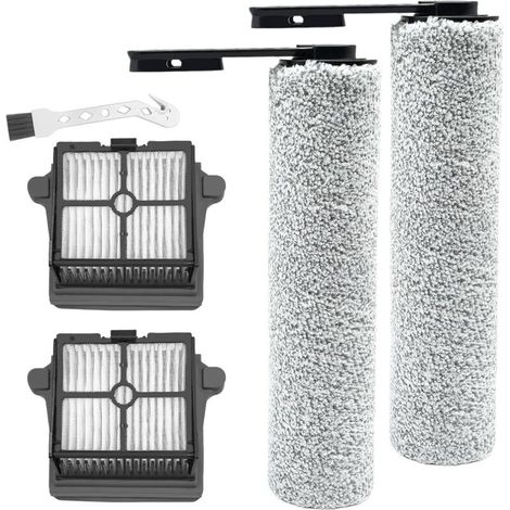 Brosse à rouleau + filtre pour Tineco iFloor 5 Breeze Complete aspirateur sec et humide pièces de rechange, ensemble d'accessoires 2 rouleaux de brosse + 2 filtres (1/5)