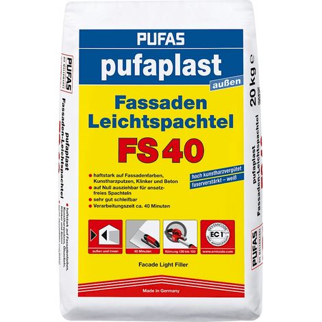 PUFAS Fassaden-Leitspachtel pufaplast FS40 20kg 112604000