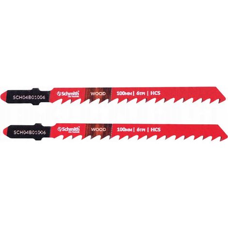 T-förmiges Sägeblatt (T) für Stichsägen für Holz, 100 mm, 6 Zähne pro Zoll, HCS Schmitt (1/5)