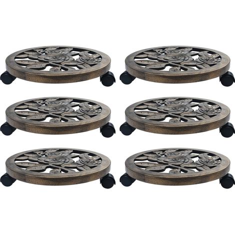 Pflanzenroller 6 Stk. Bronze 38 cm Kunststoff
