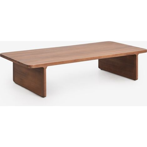 Mesa de centro para jardín rectangular 140x65 cm en madera de acacia Noira SKLUM (1/5)