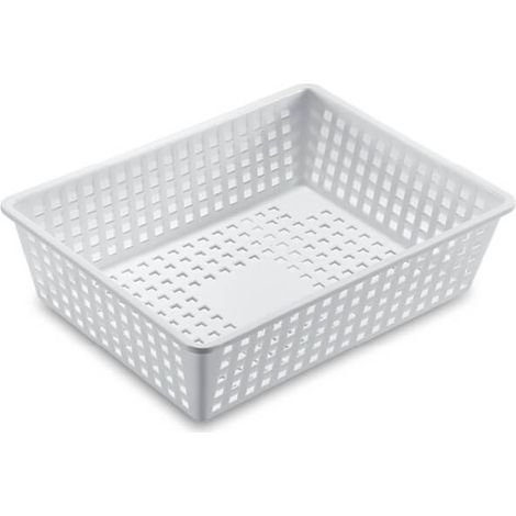 Cesta con agujeros blanca 40X30 h 10 2250M1 Giganpl (1/2)