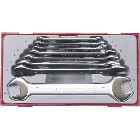 Juego de 8 llaves fijas de dos bocas, métricas TENGTOOLS TT6208