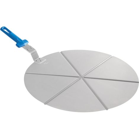 Plateau porte-pizza avec manche et guide pour couper en 6 morceaux, ø 450 mm - VIRTUS