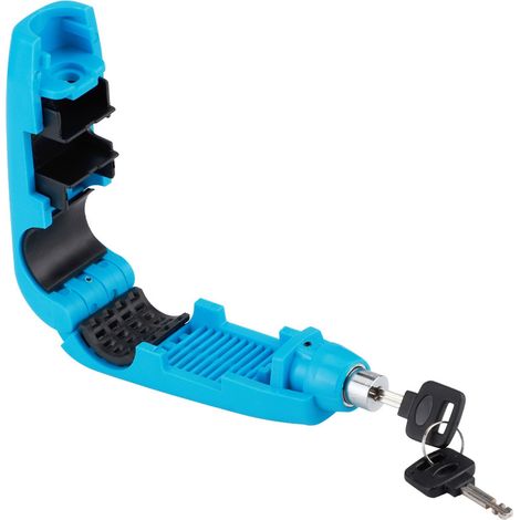 Poignée de sécurité antivol universelle pour guidon, frein et accélérateur, protection universelle pour moto, scooter et quad (bleu) (1/5)