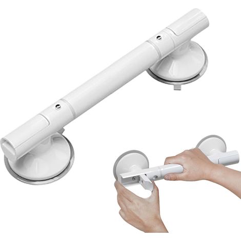 Barre d'appui pour personnes âgées Poignée de douche à ventouse Rail de de sécurité Rail à ventouse avec mobilité dans la douche ou la pour une utilisation dans les douches,