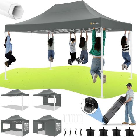 Faltpavillon 3x4,5m Wasserdicht mit 4 Seitenteilen und Rollentasche (1/5)